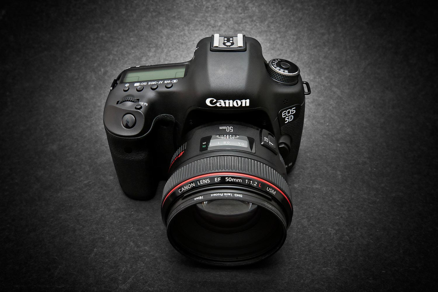 canon mark iii camera with a 50mm canon lens f 1.2