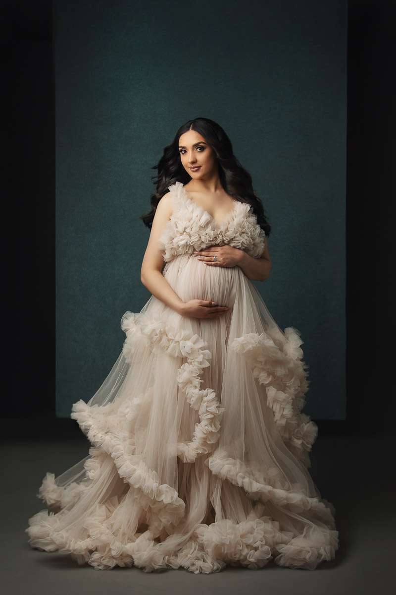 maternity fashion photography gown